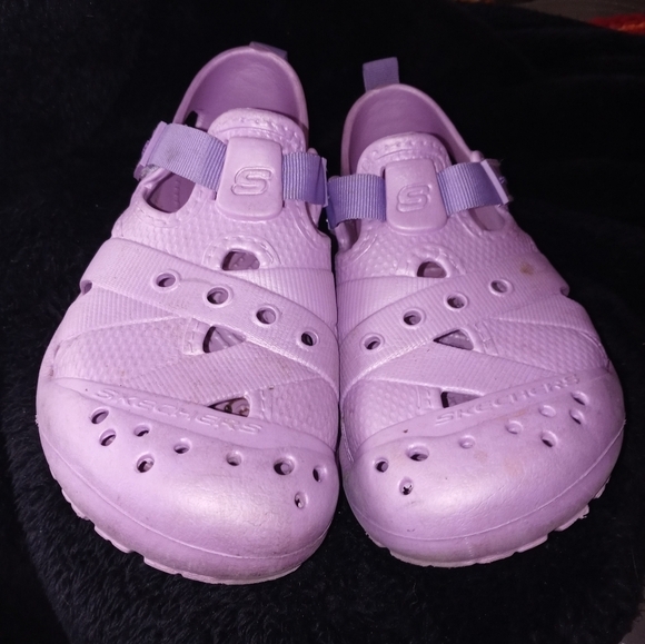 Skechers women's/youth 4 Foamies Aqua Water shoes Lavender Adjustable strap - Picture 1 of 9
